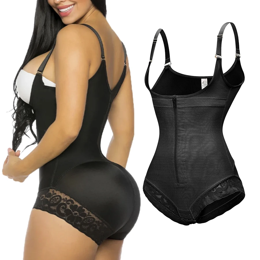 Wholesale Open Chest Fajas Colombianas Tummy Tucker Body Carving Postpartum Sheath Girdles Garment Colombian Corset Shaper