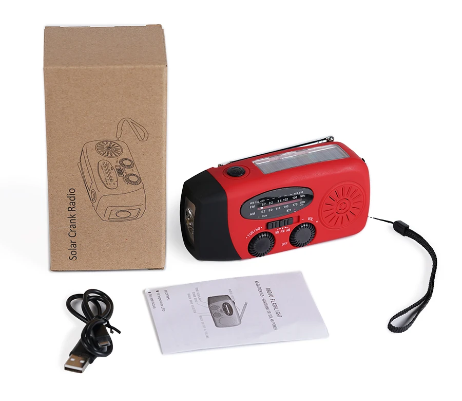 
hot selling amazon usb am fm portable dynamo emergency solar hand crank radio 
