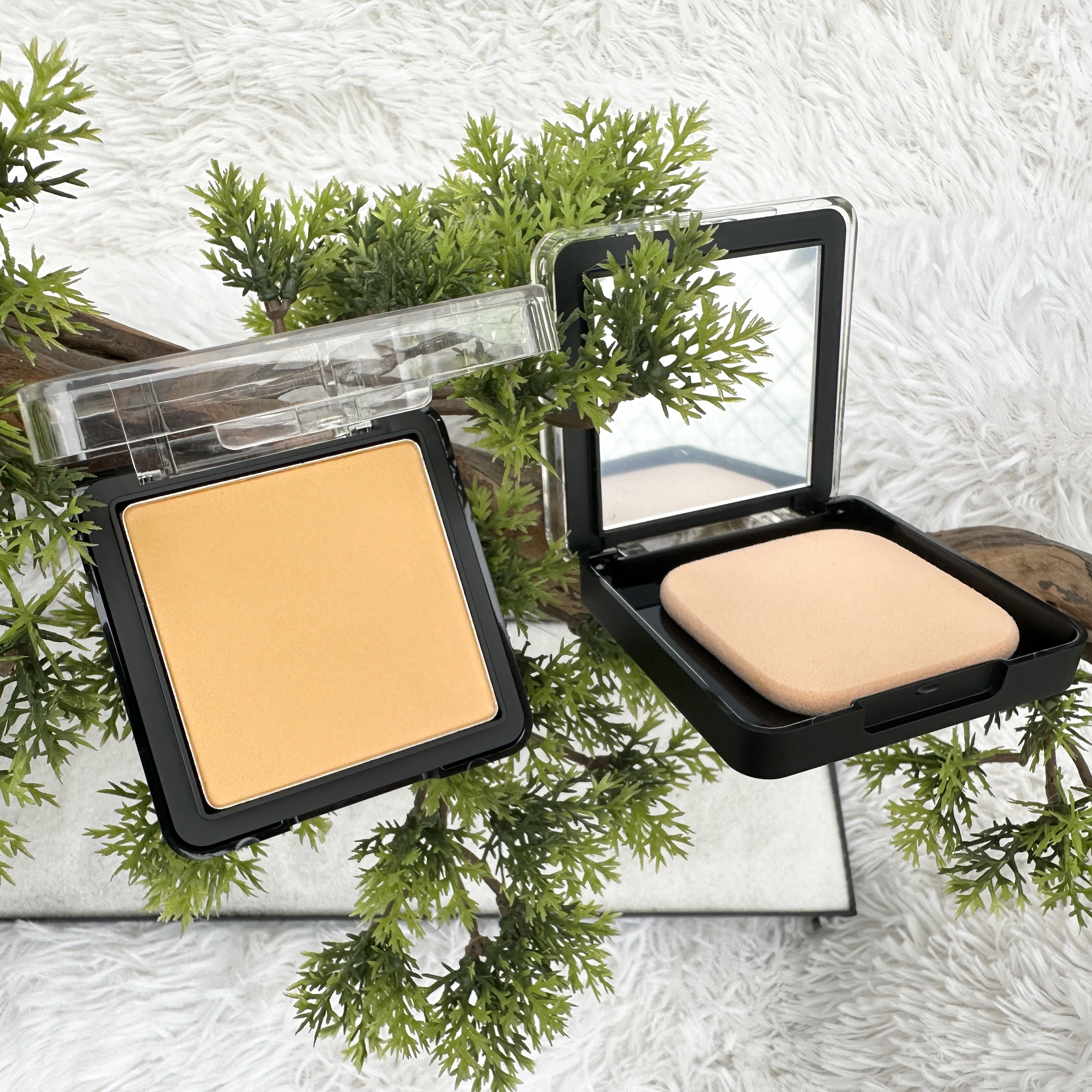 Finishing Powder Portable Compact  Foundation Private Label  Custom Logo Matte For Smooth Fills Fine Lines Pressed Powder