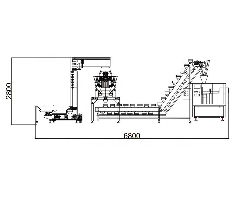CohoMachine Dog Food Cat Food Cereal Biscuits Candy Zipper type granule packaging machine with 2 lifts/2 feeders