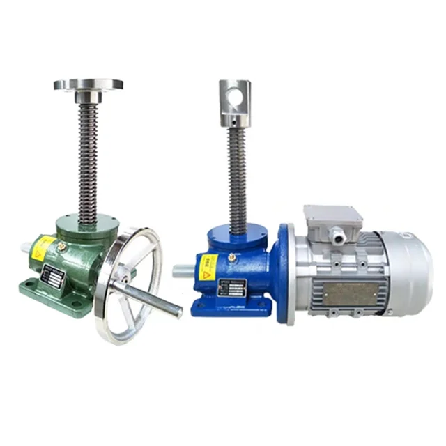 Hand-operated screw reducer 500mm stroke SWL5 worm gear screw jack reducer motor for 0.5 ton