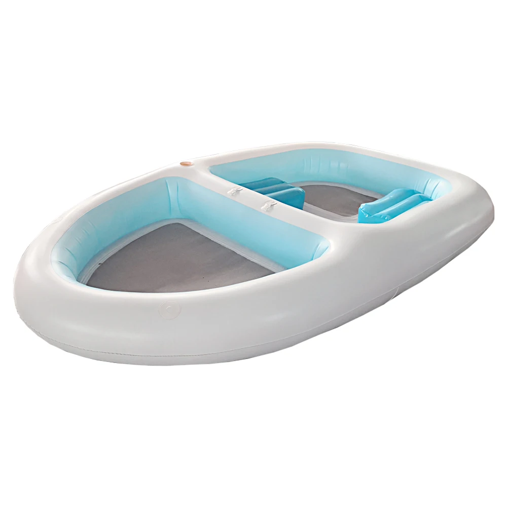 Custom Inflatable yacht dock platform floating island fishing kayak boat Bay Breeze Boat Island inflatable pool float boat