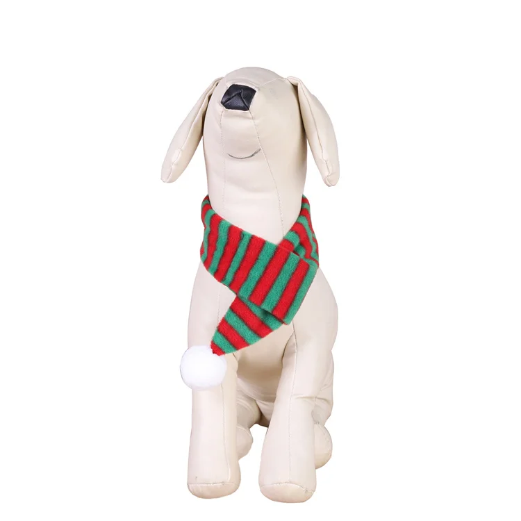 Low MOQ 2025 Christmas Striped Stylish Dog Cats Pet Scarf