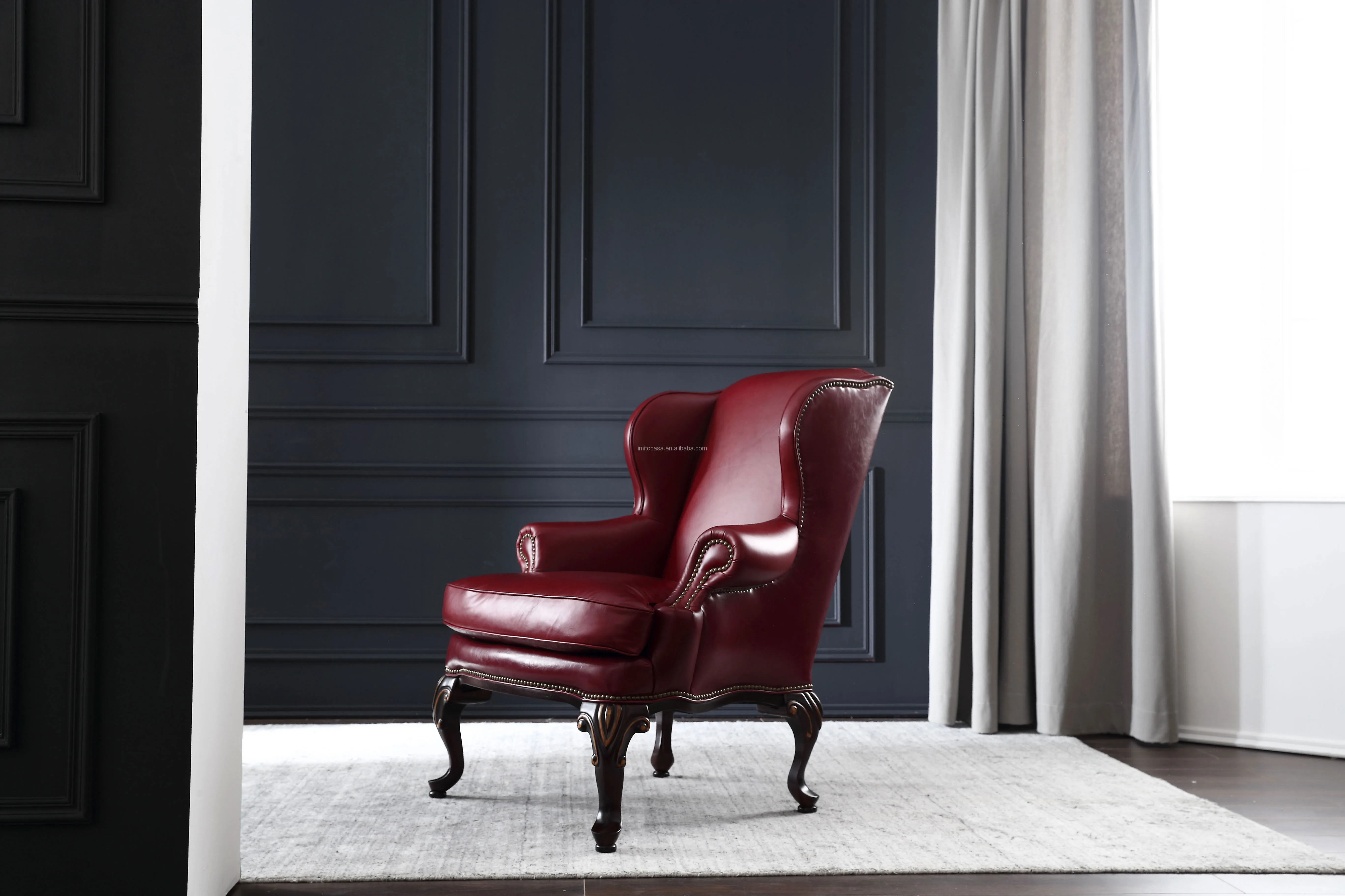 
New Design Retro American Living Room Floral Fabric Leisure Sofa Chair Elegant Upholstered Accent Chair Comfortable Single Sofa 