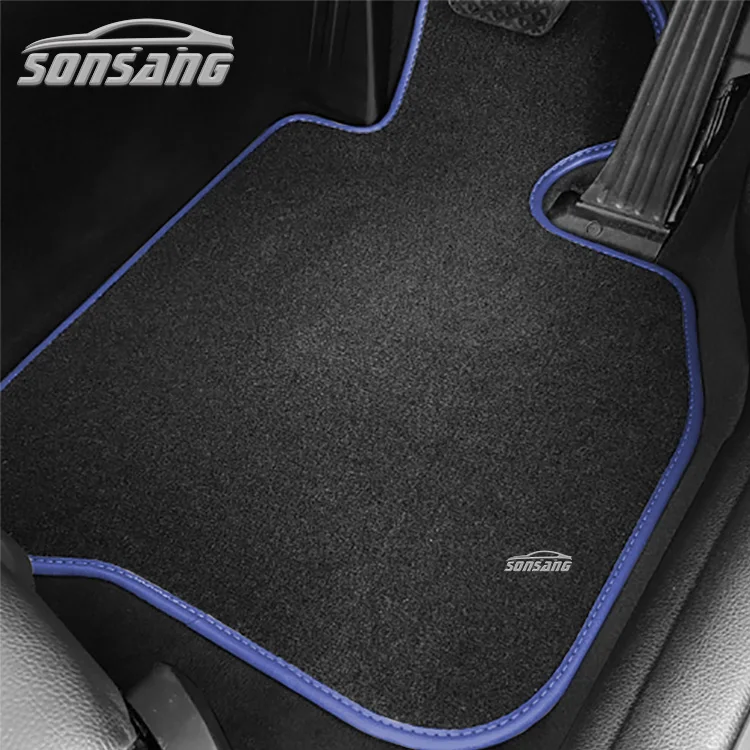OEM Custom Carpet Floor Mats Color Design Leather Trim Mat for Car Sedan Truck SUV