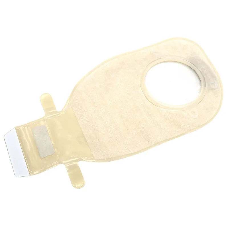 Low Price flange 57mm soft non-woven fabrics Skin Friendly hook and loop drainable two-piece colostomy pouch