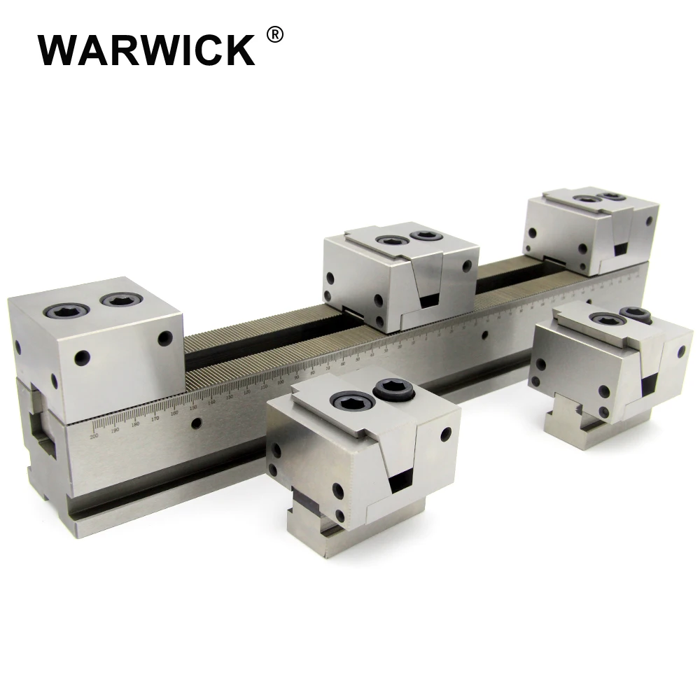 
Multiple clamp vice in row for CNC machine 