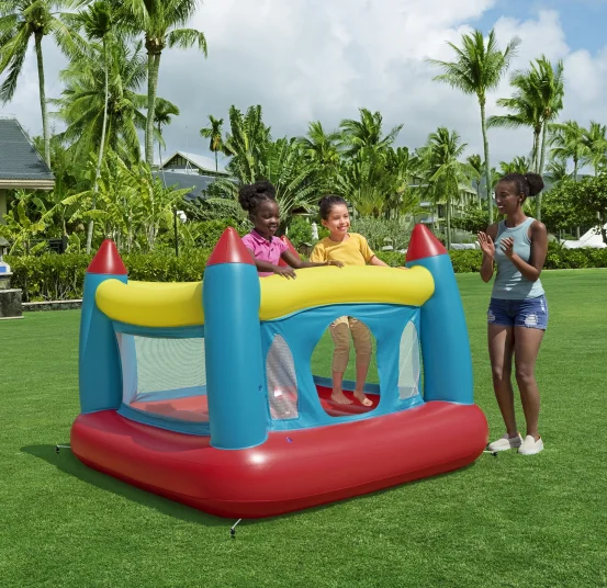 Bestway 52647 Outdoor Toy Playhouse Play House for Kid Children Baby For Indoor Royal Leap Kids Inflatable Bouncy House
