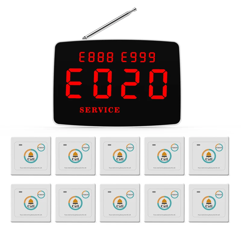 Artom coffee shop equipment for waiter to call customer with emergency button buzzer