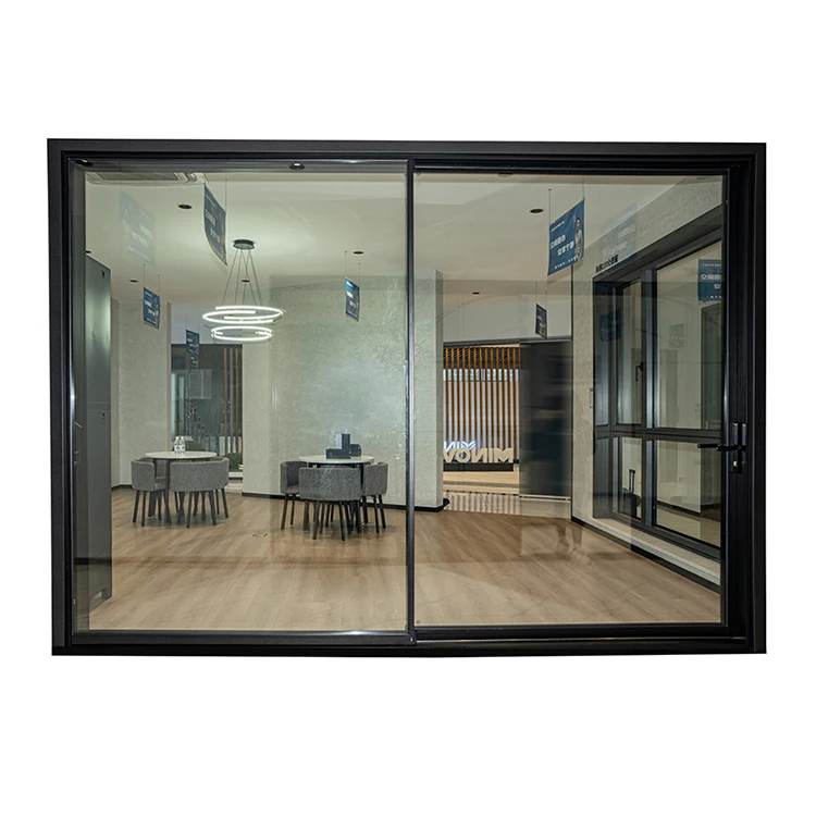 New Arrivals Wholesale High Strength Minimalist Aluminum Double Glazing Sliding Door