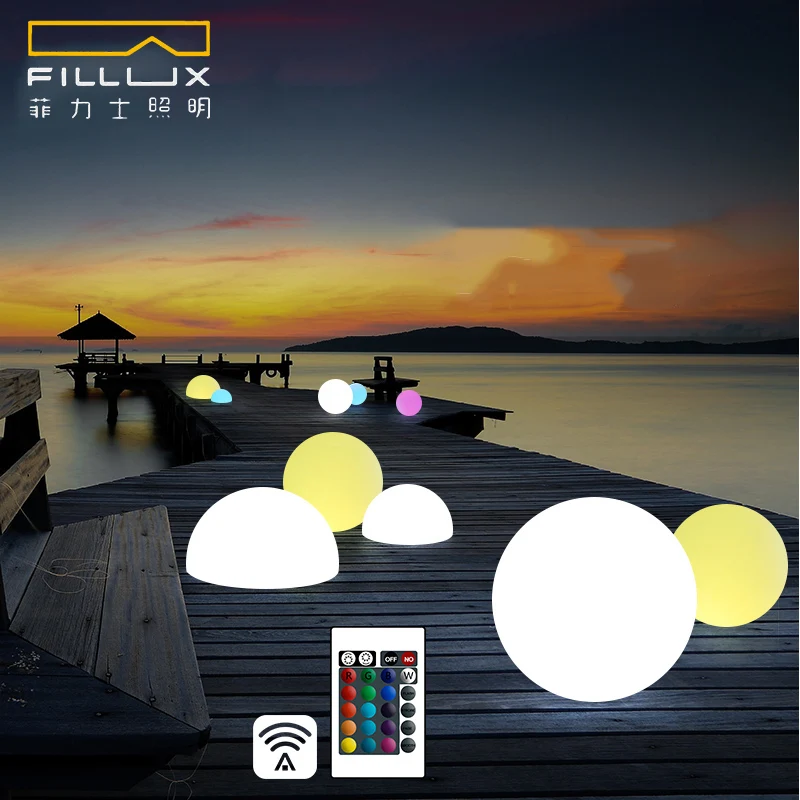 FILLUX LED RGB colorful solar wireless decorative multiple garden hotel courtyard waterproof outdoor landscape lawn light lamp