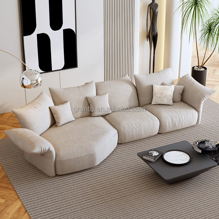 Elegant design villa living room furniture combination sofa set fabric color optional couch
