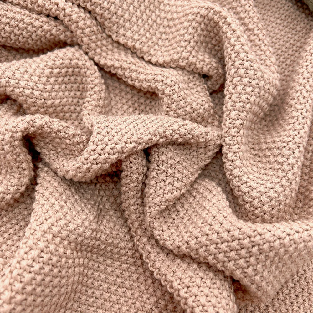 Mildream Wholesale Soft Crocheted Baby Bedding Custom Knit Baby bamboo organic cotton muslin swaddle blanket for Newborn Baby