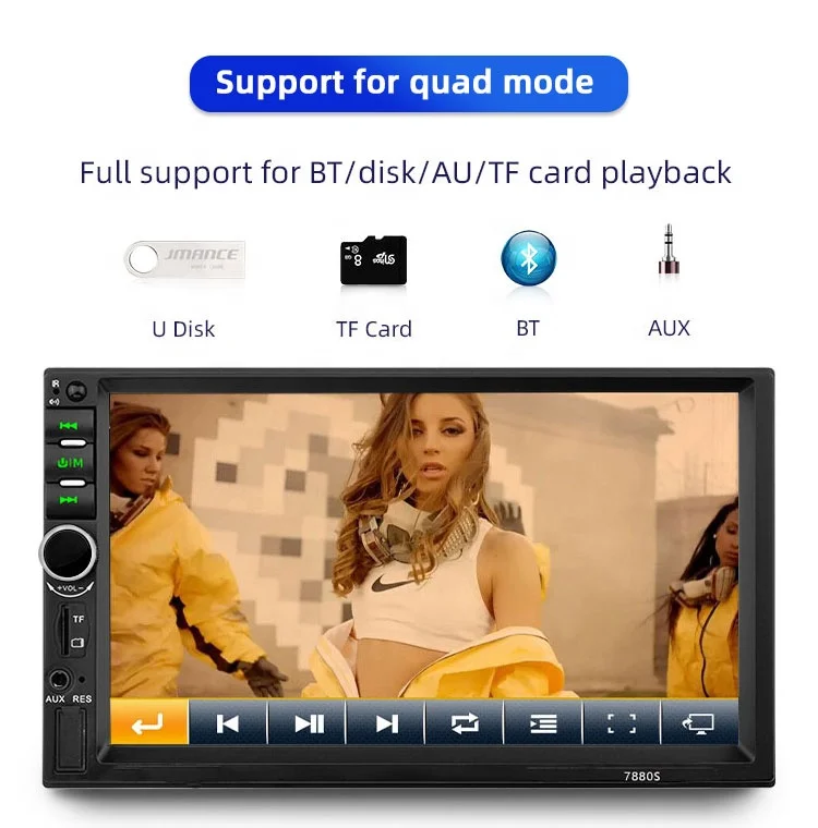 Wholesale OEM 7 Inch 2 Din Stereo Wince System MP3 MP4 MP5 Player Car Video With BT FM USB Car with stereo