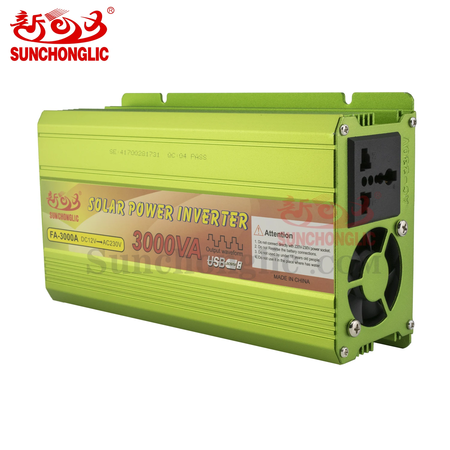  Sunchonglic инверторами постоянного тока 12V в постоянный преобразователи AC 220V инвертор 3000 Вт с узором «гусиные лапки» Модифицированная синус волна инверторы солнечной