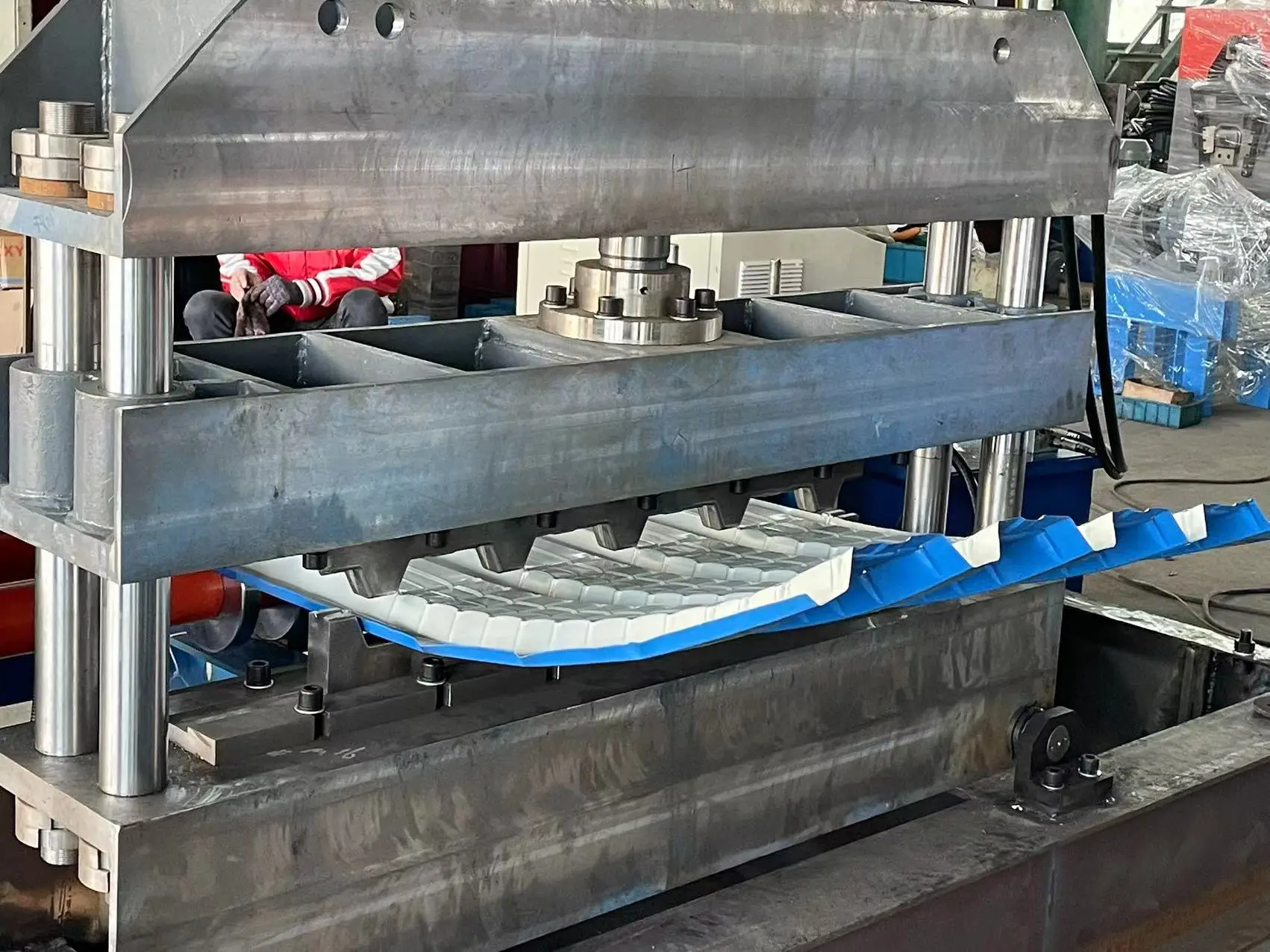 Steel Metal Sheet Crimping Roof Panel Crimping Curving Machine Roof And Wall Panel Steel Crimping Machine