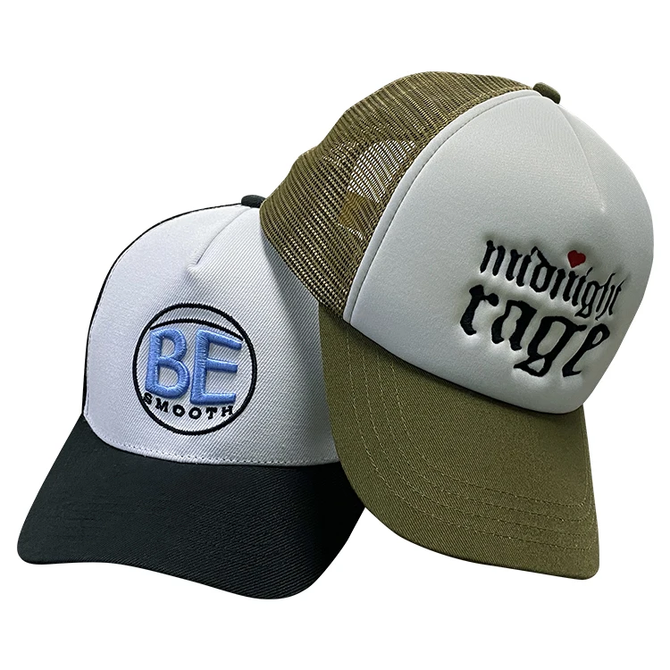 Custom special colors trucker hat embroidered your own logo and pattern  printing trucker caps nets hat