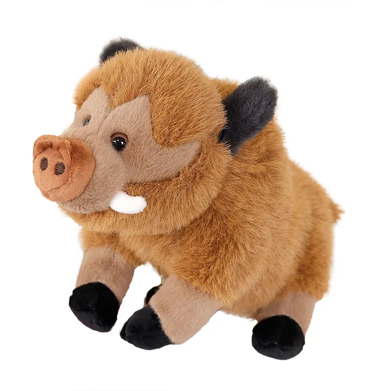 Wholesale Simulation Bison Plush Stuffed Toy Popular Ugly Cute Stuffed Animal Doll Wild boar Plush Toy