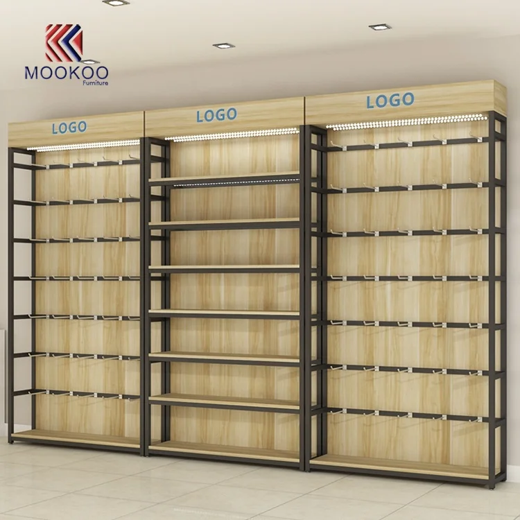 Retail Wooden And Metal Mobile Phone Accessories  Stand Kiosk Cabinet Design Showcase
