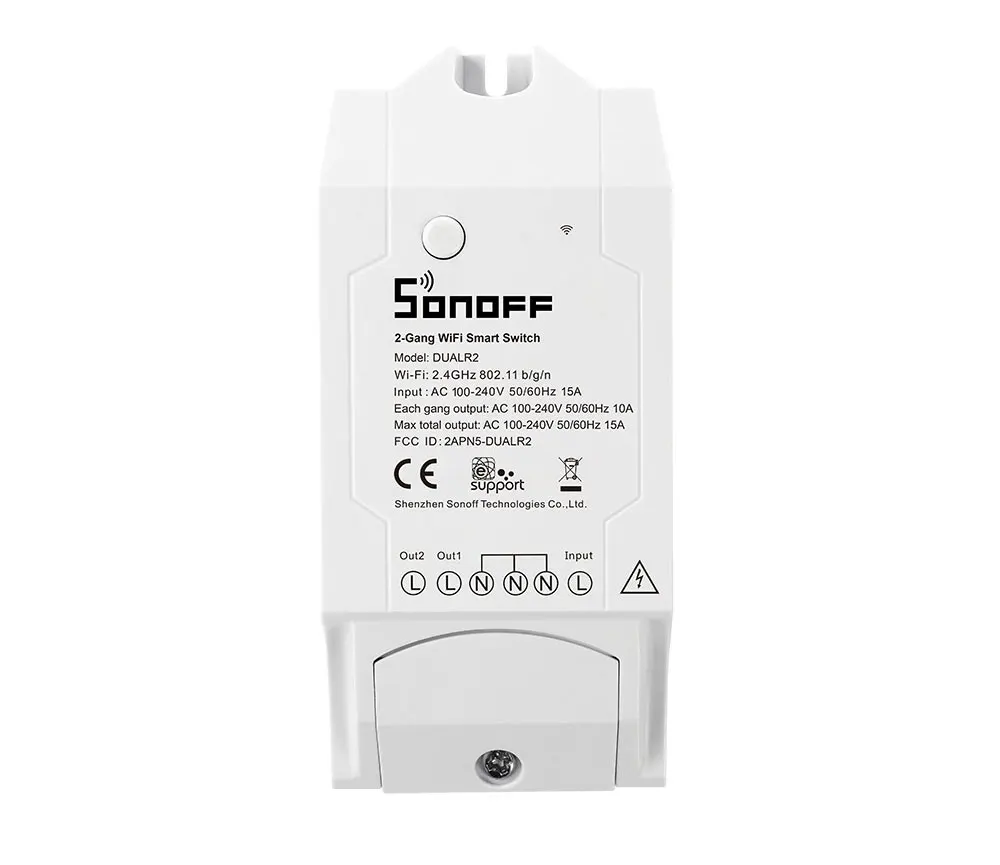 Sonoff Dual R2 2CH DIY WiFi умный переключатель умный дом Модуль Автоматизации через приложение Ewelink дистанционное управление работа с Alexa Google Home