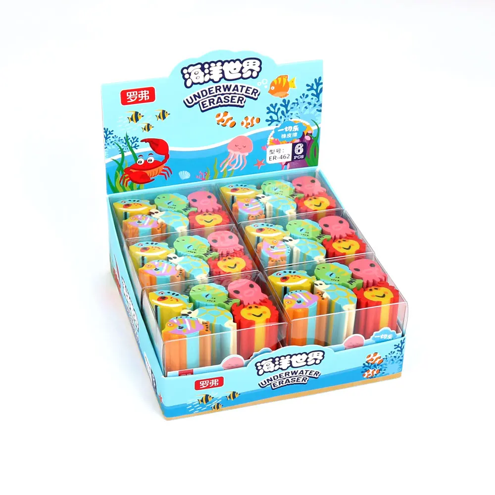Ocean Scenery student eraser Clean cute student eraser custom stationery packaging Rubber Eraser