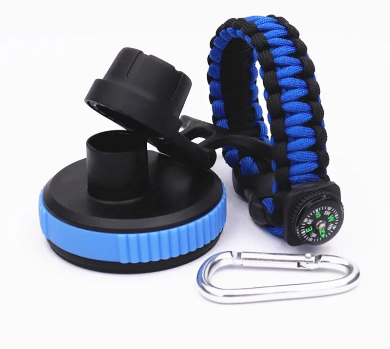 Double Wall Insulated Stainless Steel Water Bottle Lid Hydro Vacuum Flask Wide Mouth Bottles Plastic Sport Chug Lid Spout Lid