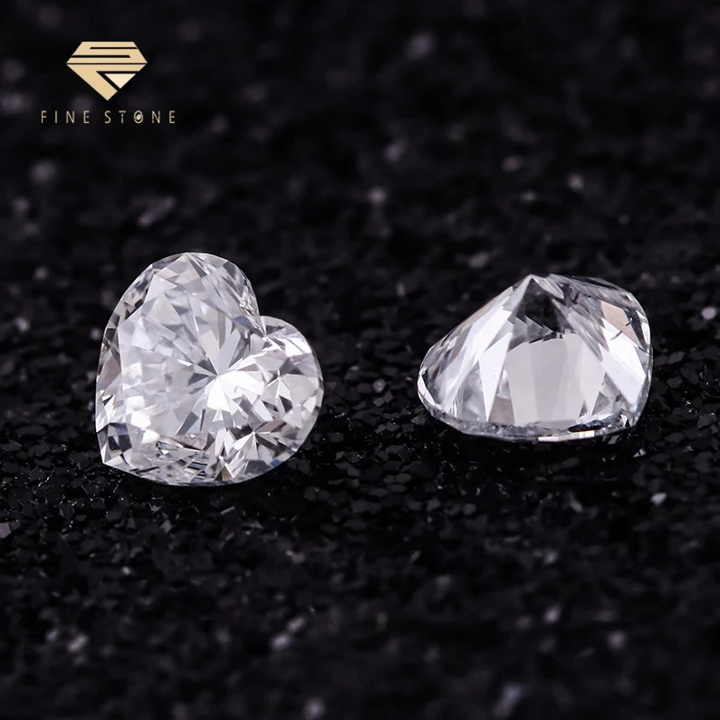 Custom all size 0.13carat-0.74carat Heart shape 1.0carat Lab Diamond GIA DEF VS 2EX Fancy cut loose heart cut lab CVD diamond