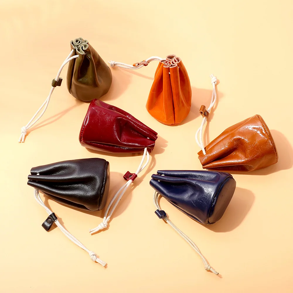 Leather multi-functional Pocket change small coin lipstick storage cute earphone bag creative coin purse