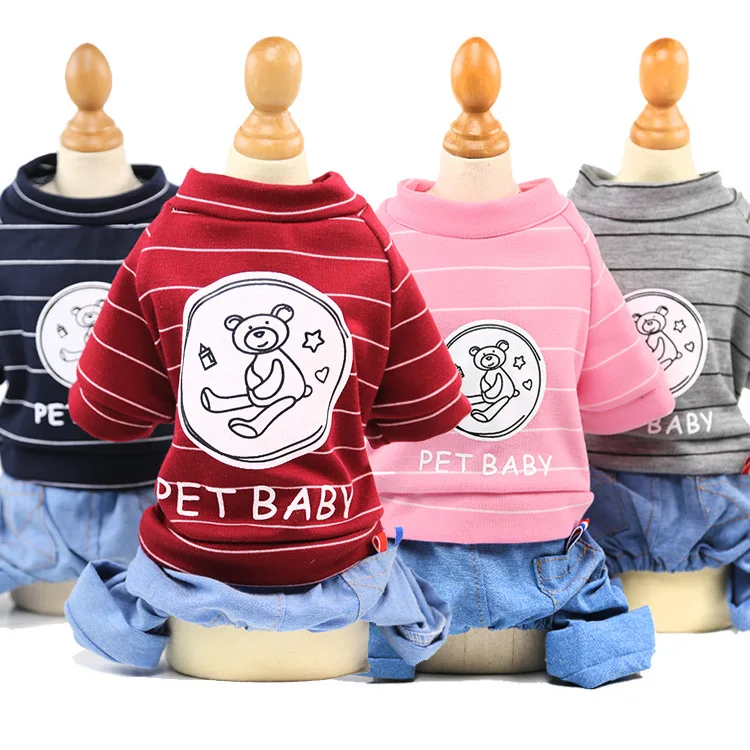 Classic Hoodies Outfit Cute Doggie Clothes Design Puppy Hooded Shirts Sweatshirts