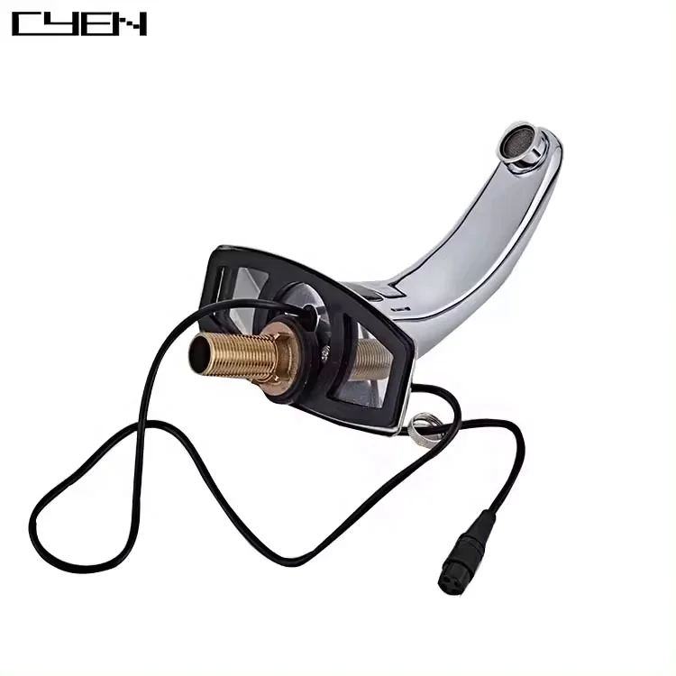 Kangrun water saving public bathroom sink taps faucets self closing touchless wash basin taps hotel sensor taps