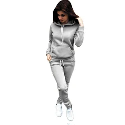 LLDRESS Wholesale Custom Athletic Wear Tracksuits 100 Polyester Hoodies 2 Piece Set women
