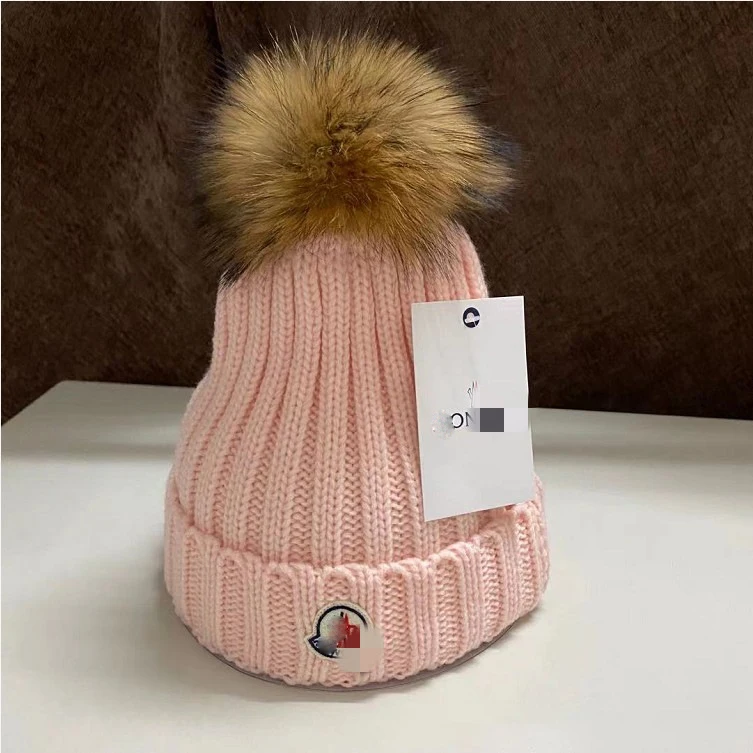Newest Designer Unisex Winter Soft Warm Knitted Cap Stylish Thicken Pompom Beanie Hat