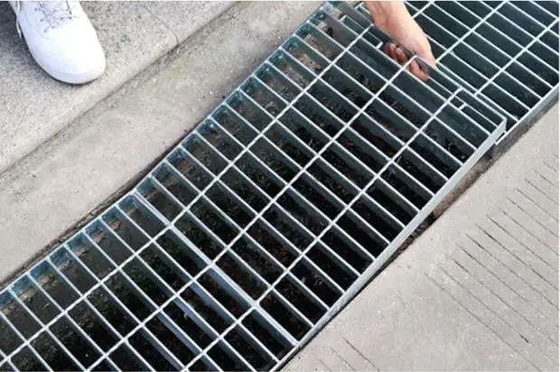 Metal Channel Swimming Pool Overflow Trough Trench Cover Floor Composite Steel Drainage Grille Steel Grating