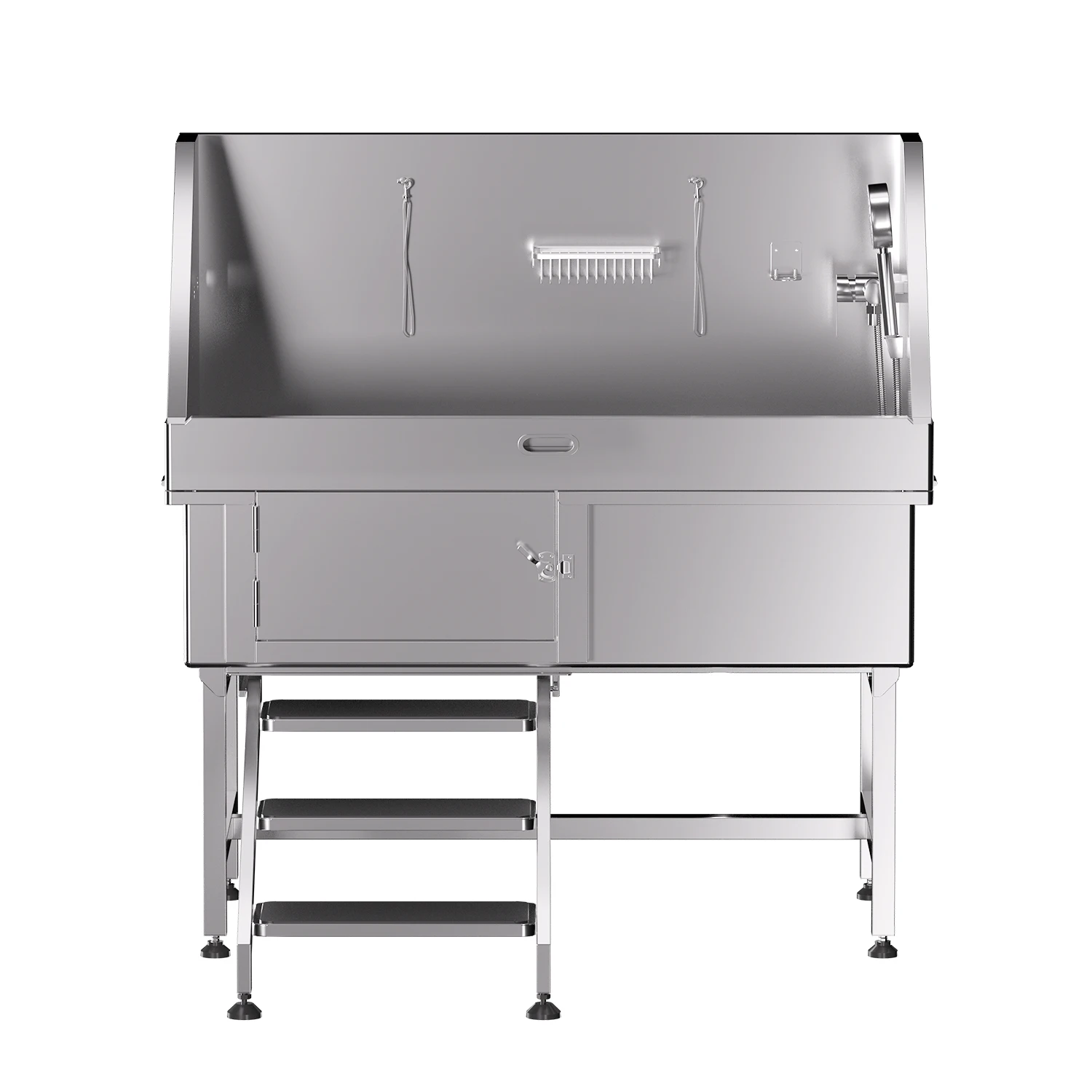 62 inches Veterinary clinic bathtub stainless steel with stairs