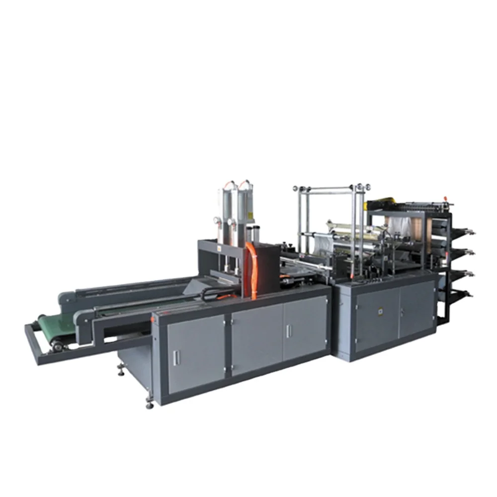 GFQ-700 three in one plastic bag making machine for making shopping bottom sealing t shirt flat d cut bags