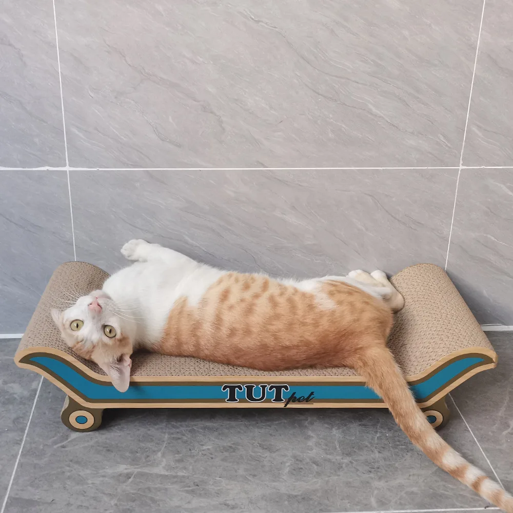 ICLE Customization of the Latest Designed Corrugated Paper Skateboard Shape Cat Scratch Board