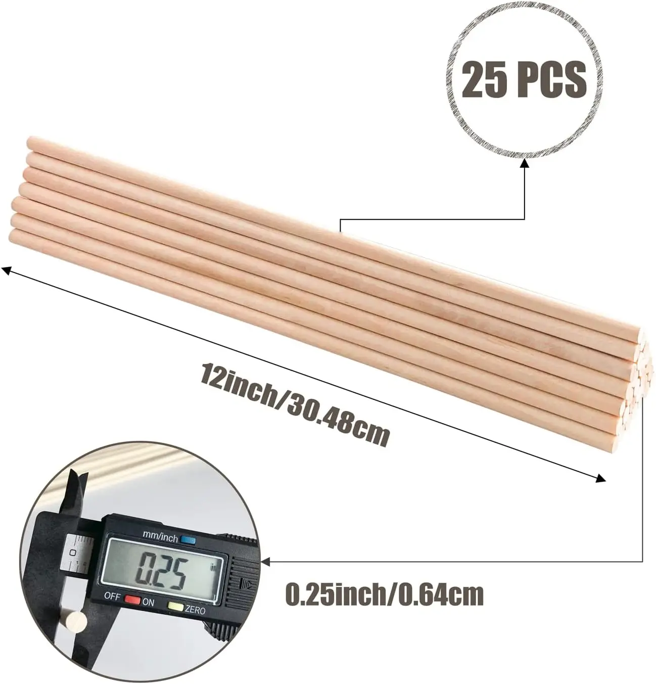 Zhonghuan Brand Wooden Dowel Rods Precut Dowels Hardwood Dowel Rod Assortment