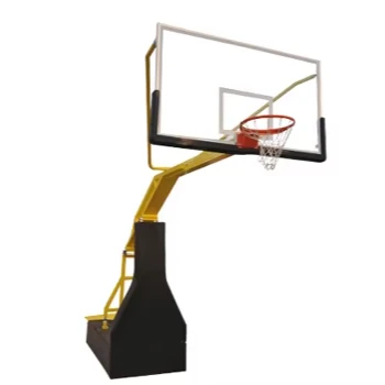 LDK sports equipment Highly Quality Manual Hydraulic Basketball Stand Professional Basketball Backstop With Fiberglass Backboard