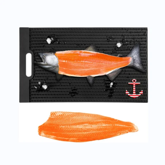 Fashion Fish  Mat Non-Slip Fillet Mat for Fish Cleaning and Cutting Board Portable Durable Easy to Clean Fishing Gear