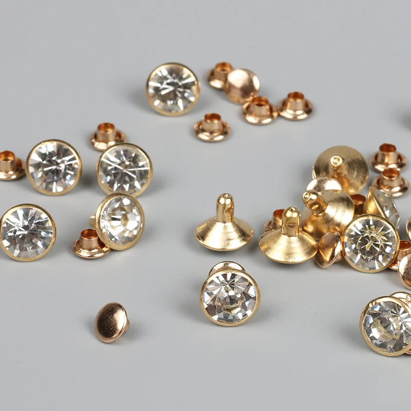 wholesale Fashion cheap crystal decoration garment rivet Metal Rhinestone Rivets Studs For Leather