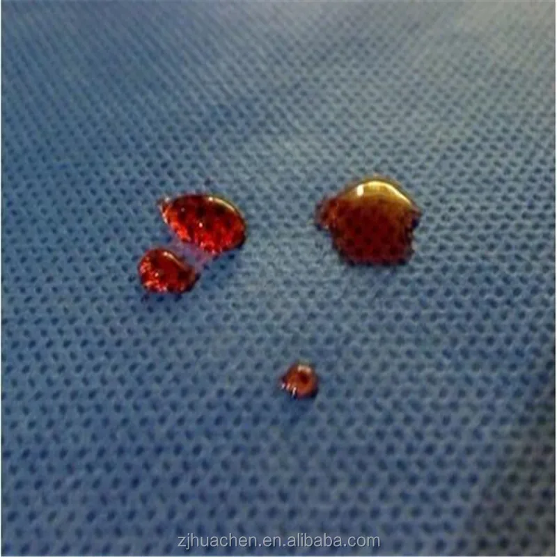 Medical grade hydrophobic 100% pp 40gsm medical making material sms smms smmms nonwoven fabric