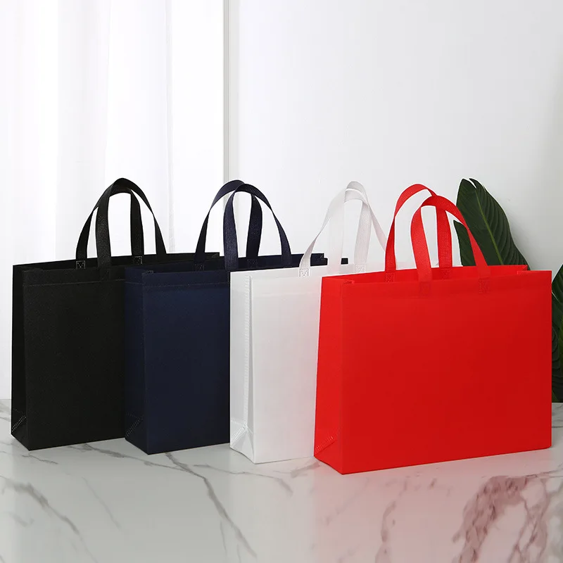High Quality  Laminated Biodegradable Non Woven Vest Handle Bag