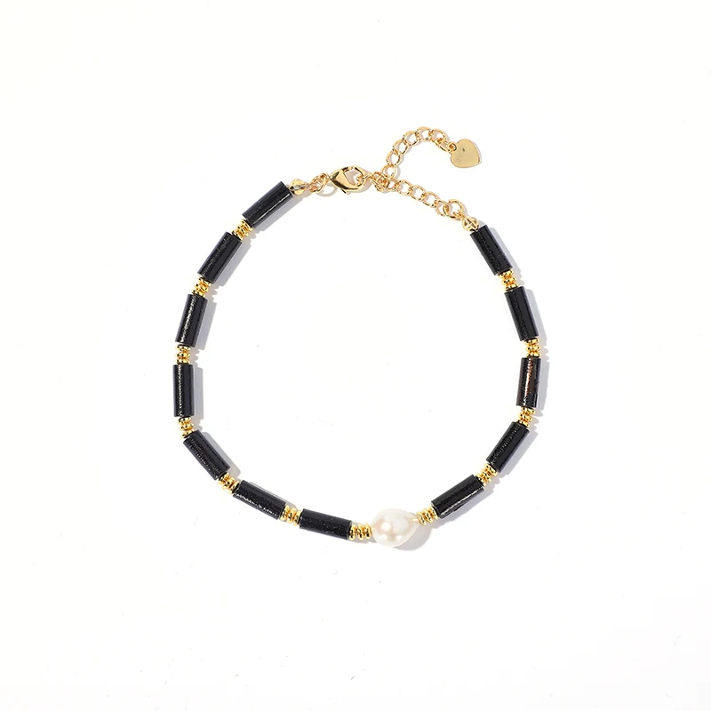 High Quality Faceted Cylinder Pearl Diamond Gemstone Jewelry Set Natural Plating Color Beads Bracelet Necklace Weddings Parties