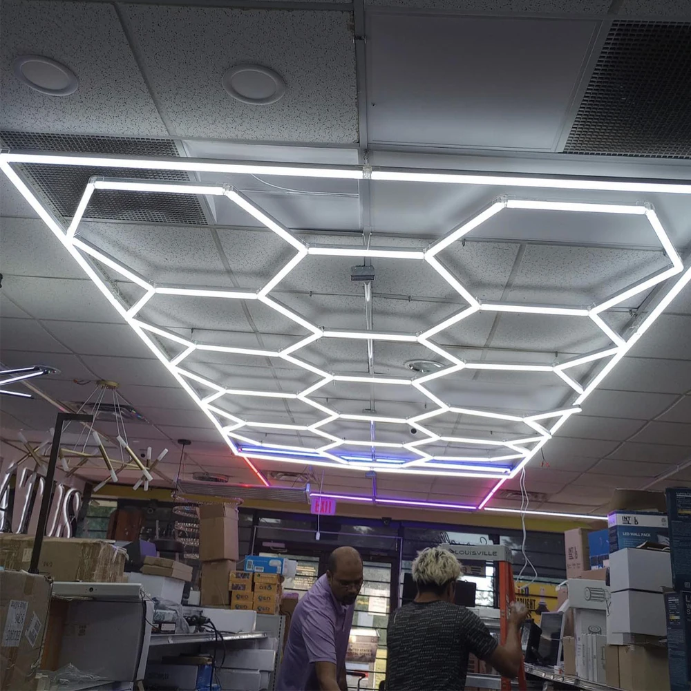 Customized High Brightness Hexagonal Diy Honeycomb Led Light Ceiling Rgb Garage Light