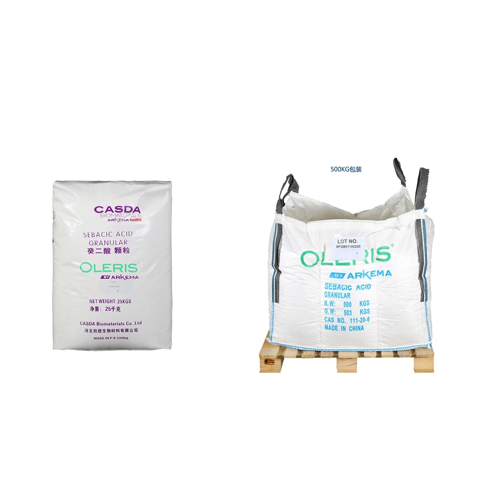 Factory produces high quality sebacic acid Decanedioicacid