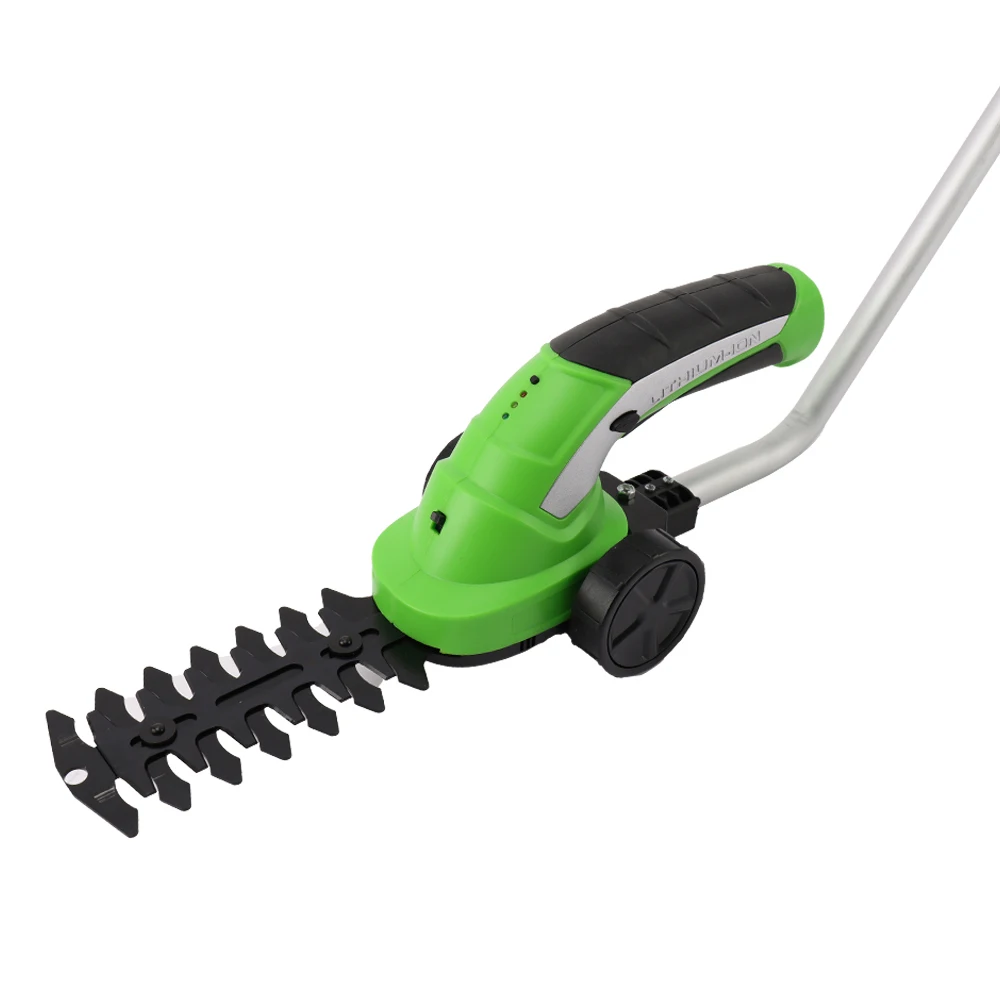 3.6V Garden Hedge Trimmer Mini Electric Cordless Battery Grass Shear Grass Cutter with Long Extend Pole