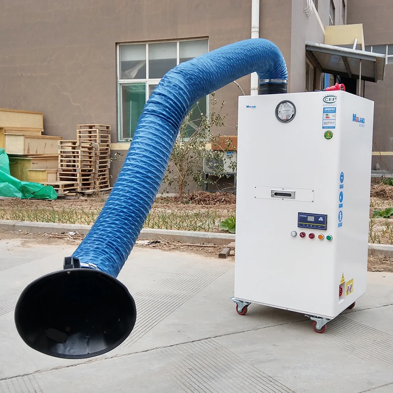 1.5kw Industrial Portable Air Filtration System/welding Smoke Dust Collector/welding Fume Extractor With Ce Certification