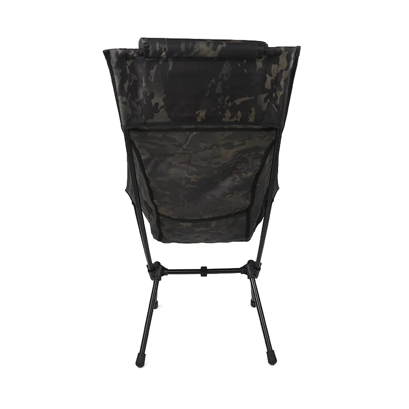 Dark Color Folding Camping Chairs Portable High Back Outdoor Chair with Detachable Pillow