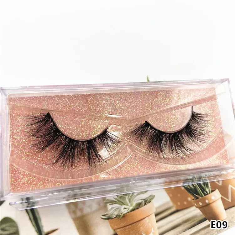 Лидер продаж, lashese, искусственные 3d норковые ресницы, оптовая продажа, индивидуальный логотип, натуральные 15 мм норковые ресницы E09 с чехлом