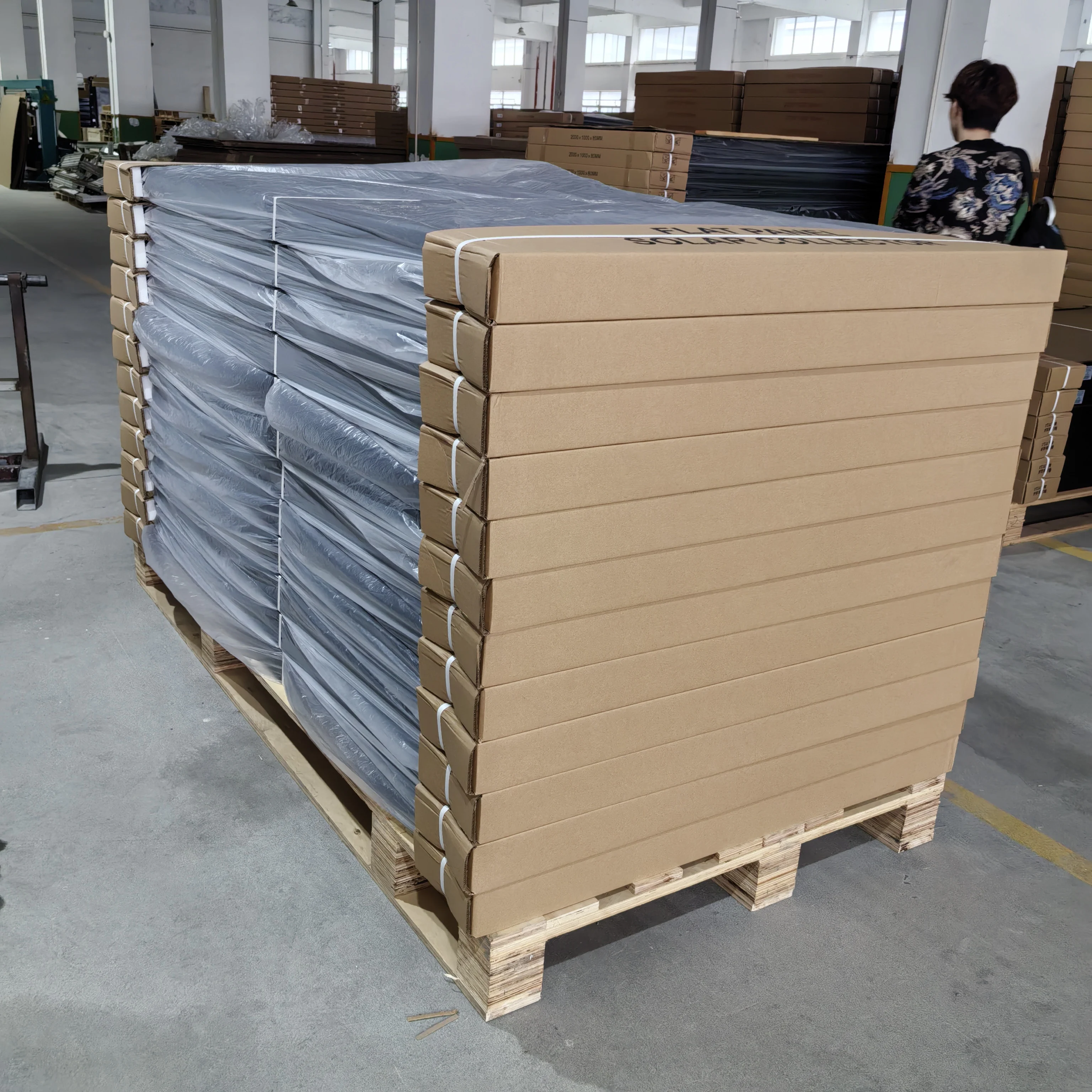 High Efficiency Solar Thermal Flat Panel Solar Water Heater System Black/Blue Film Flat Plate Solar Collector For HomeOr Project